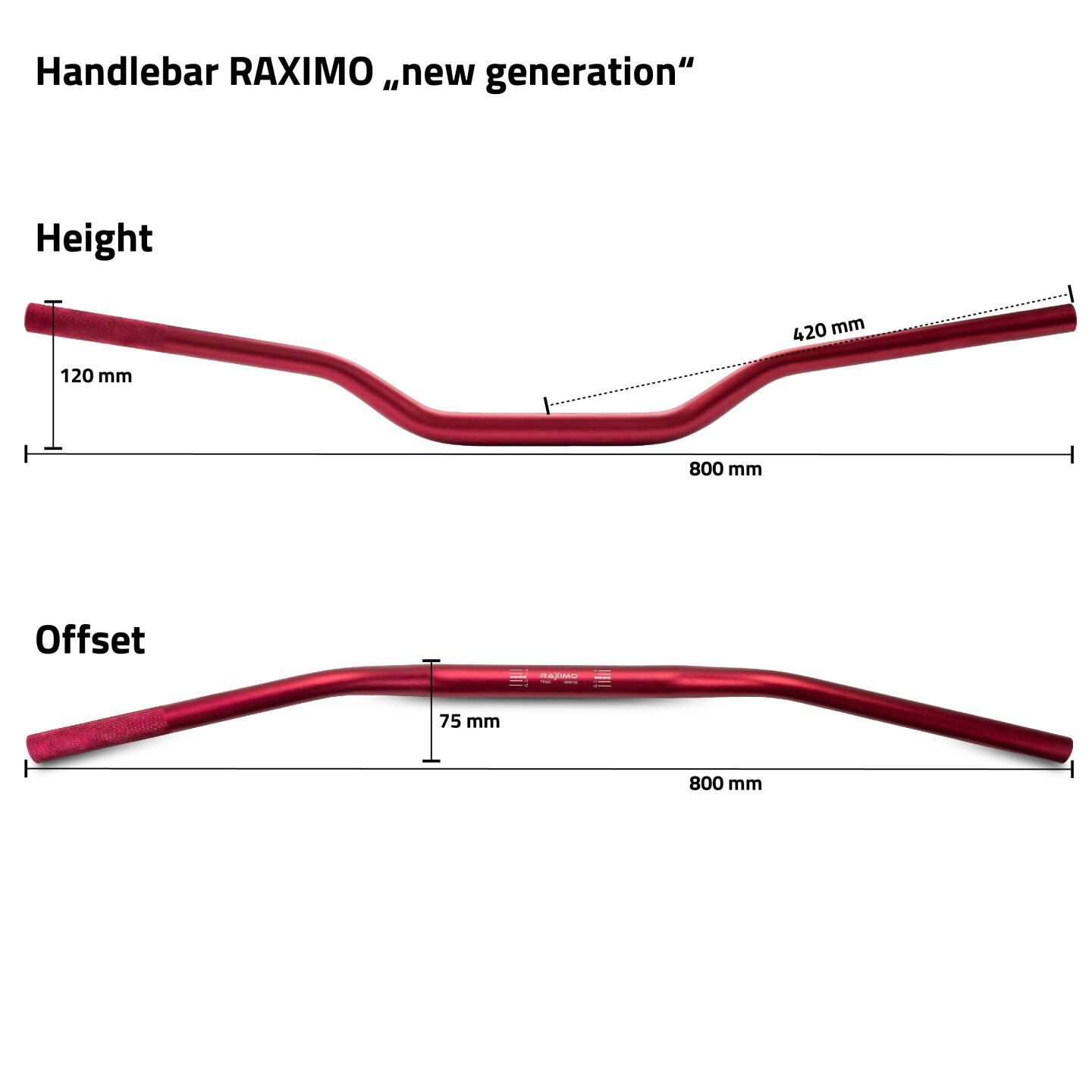RAXIMO Alu Lenker New Generation Maße