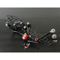 CNC Alu Racing Fu&szlig;rastenanlage für Modell:  Ducati 848 Evo Dark (H6) 2011