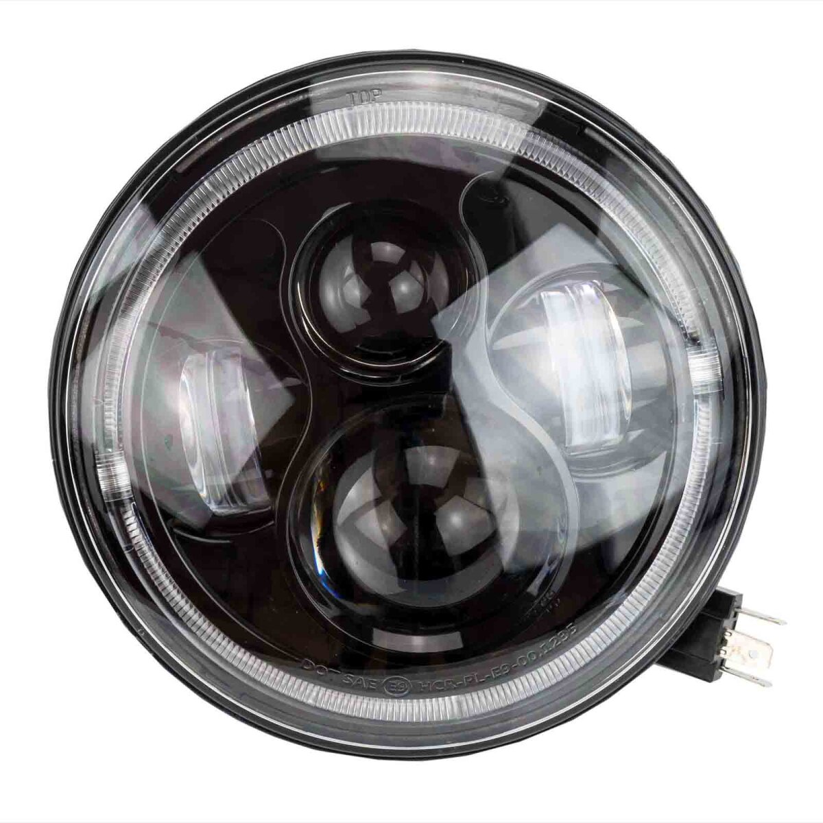 LED-Scheinwerfereinsatz 7 Zoll, FARGO, chrom, Ø=178 mm, Abblend