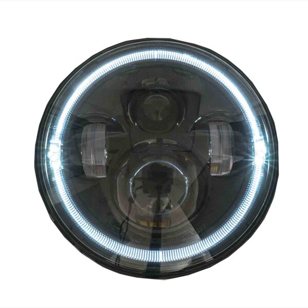7  inch - 178 mm LED Headlight round with E-mark