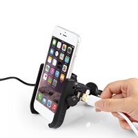 Cell Phone Smartphone Holder  for Motorcycle Alu with USB