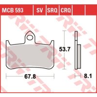 Bremsbel&auml;ge Vorne Lucas TRW Sinter MCB593SV für Modell:  Honda CBR 900 RR SC33 1996-1997