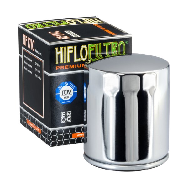 &Ouml;lfilter HIFLO HF171 chrom für Harley Davidson Softail Heritage Classic 114 FLHCS 2021
