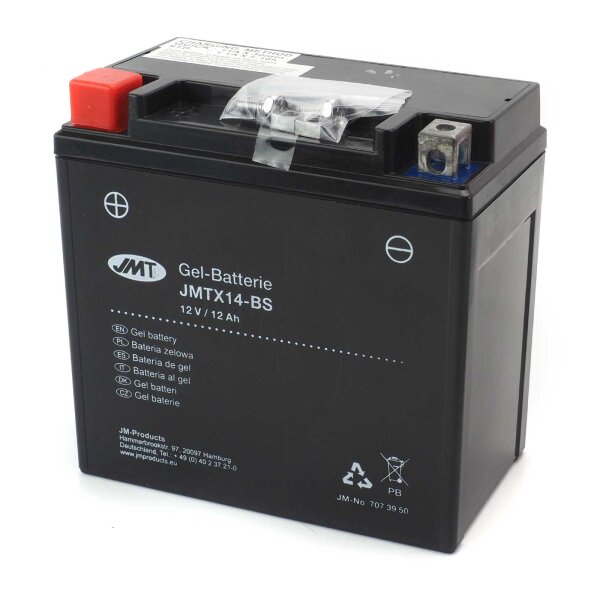 Batterie Gel Batterie YTX14-BS / JMTX14-BS für BMW F 800 ST ABS (E8ST/K71) 2008