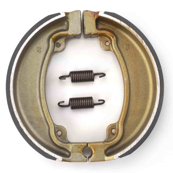 Brake shoes with springs front
