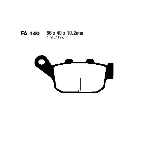 Bremsbelag (Bremsklotz) Carbon Scooter EBC hinten