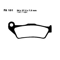 Bremsbelag (Bremsklotz) Carbon Scooter EBC vorne/hinten for Model:  