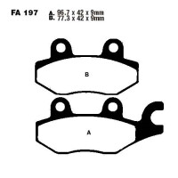 Bremsbelag (Bremsklotz) Carbon Scooter EBC vorne/hinten for Model:  