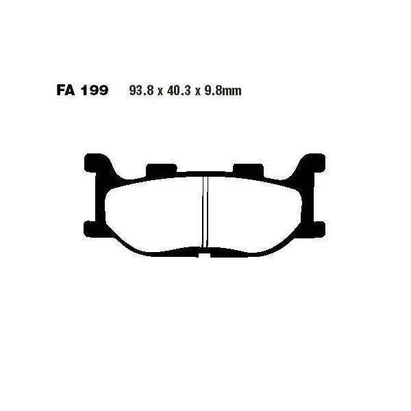 Bremsbelag (Bremsklotz) Carbon Scooter EBC vorne/hinten