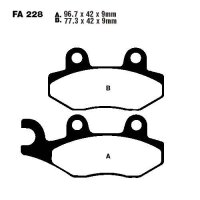 Bremsbelag (Bremsklotz) Carbon Scooter EBC vorne/hinten for Model:  