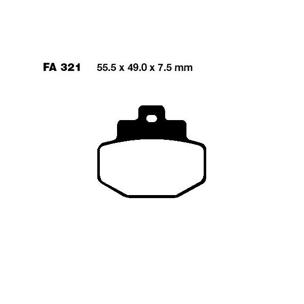 Bremsbelag (Bremsklotz) Carbon Scooter EBC hinten