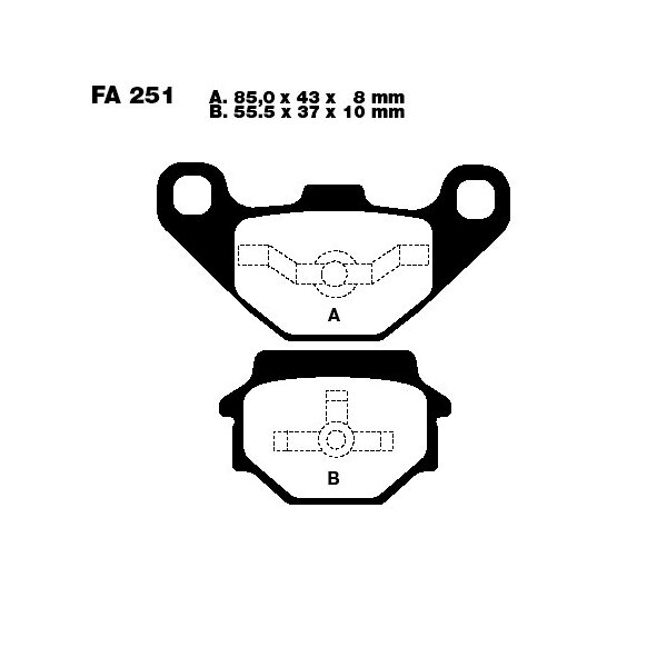 Bremsbelag (Bremsklotz) Standard EBC hinten