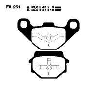 Bremsbelag (Bremsklotz) Standard EBC hinten pour le modèle :  