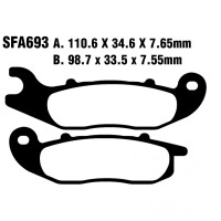 Bremsbelag (Bremsklotz) Carbon Scooter EBC vorne for Model:  