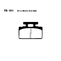 Bremsbelag (Bremsklotz) Carbon Scooter EBC vorne for Model:  