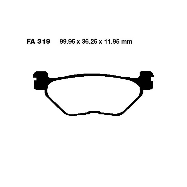 Bremsbelag (Bremsklotz) Carbon Scooter EBC hinten