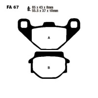 Bremsbelag (Bremsklotz) Carbon Scooter EBC vorne/hinten pour le modèle :  