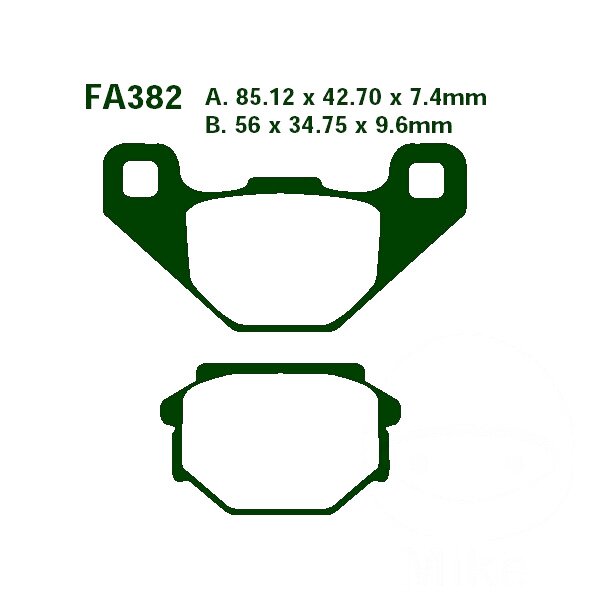 Bremsbelag (Bremsklotz) Standard EBC hinten