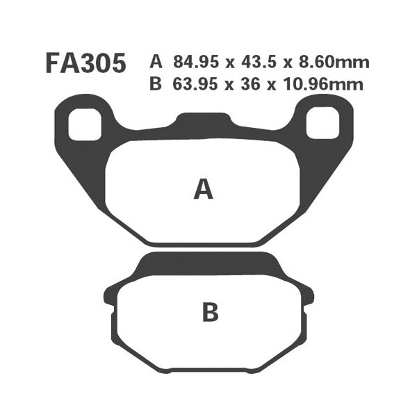 Bremsbelag (Bremsklotz) Carbon Scooter EBC vorne/hinten