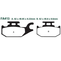 Bremsbelag (Bremsklotz) Carbon Scooter EBC hinten for Model:  