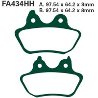 Bremsbelag (Bremsklotz) Standard EBC hinten pour le modèle :  