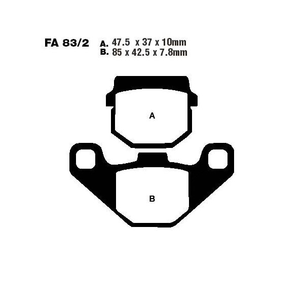 Bremsbelag (Bremsklotz) Standard EBC vorne/hinten