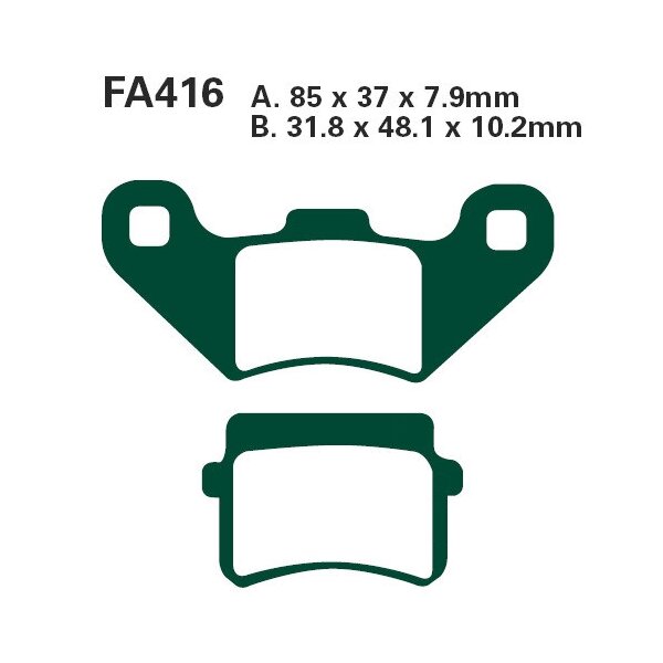 Bremsbelag (Bremsklotz) Standard EBC vorne/hinten