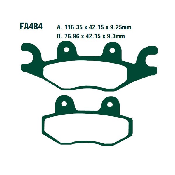 Bremsbelag (Bremsklotz) Standard EBC vorne