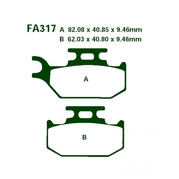 Bremsbelag (Bremsklotz) Standard EBC vorne/hinten