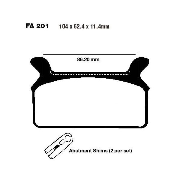 Bremsbelag (Bremsklotz) Standard EBC hinten