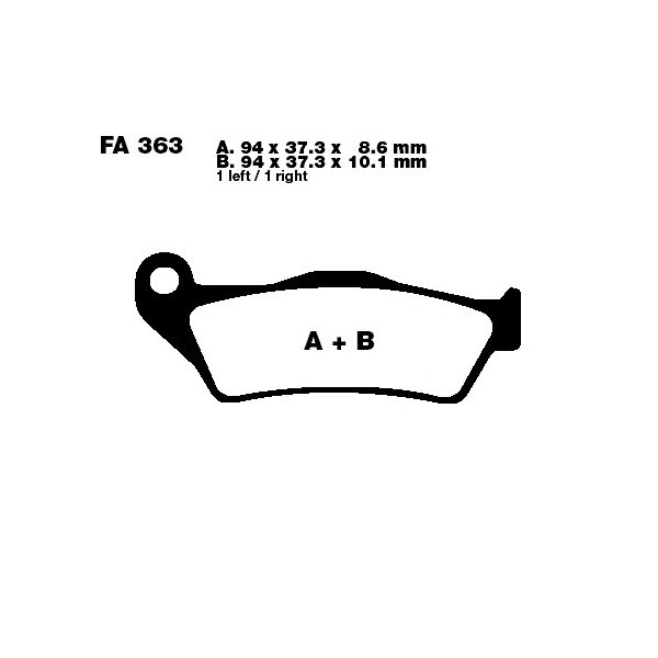 Bremsbelag (Bremsklotz) Standard EBC hinten