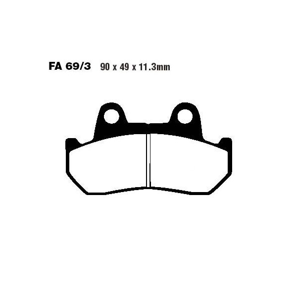 Bremsbelag (Bremsklotz) Standard EBC vorne/hinten für Honda GL 1200 A Goldwing SC14 1984