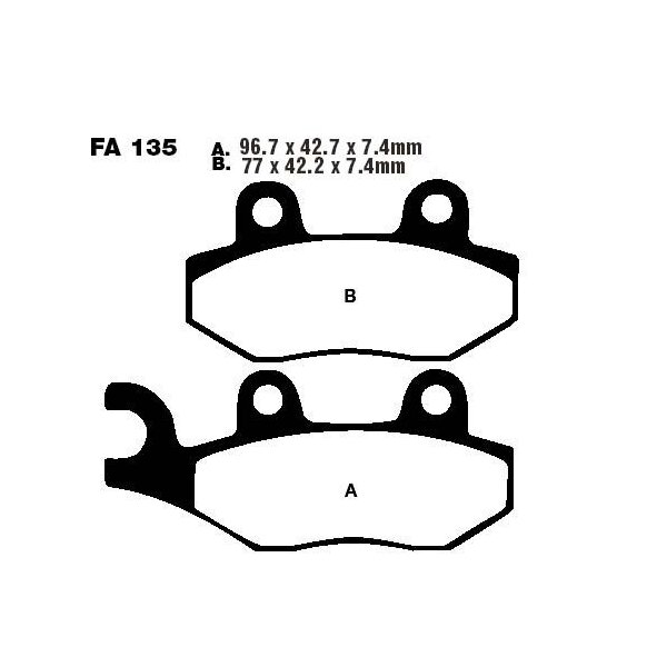 Bremsbelag (Bremsklotz) Standard EBC vorne/hinten