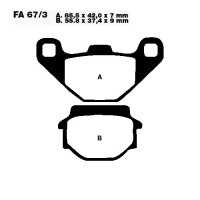 Bremsbelag (Bremsklotz) Standard EBC hinten für Modell:  