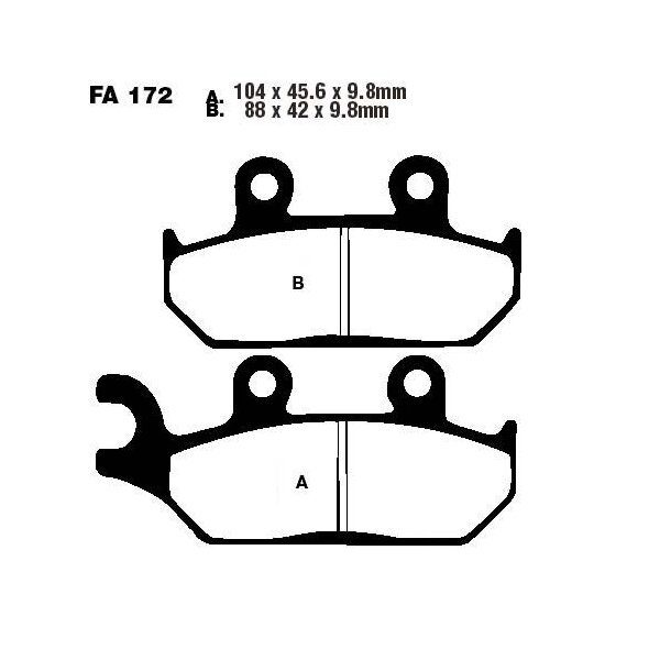 Bremsbelag (Bremsklotz) Standard EBC vorne