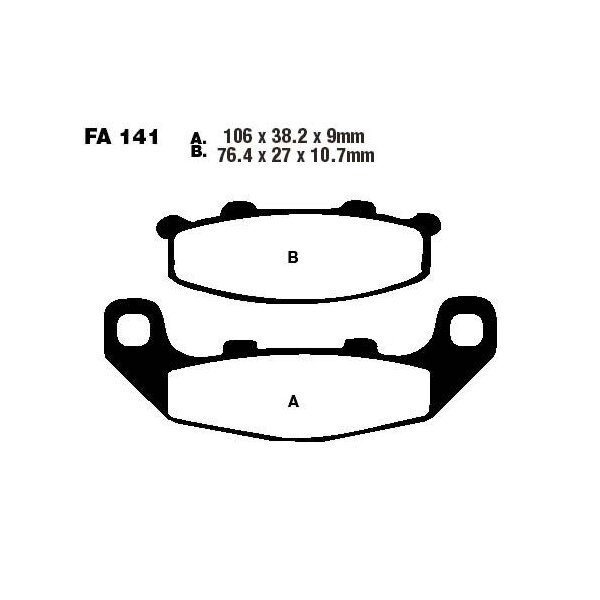 Bremsbelag (Bremsklotz) Standard EBC vorne/hinten