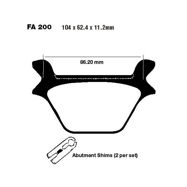 Bremsbelag (Bremsklotz) Standard EBC hinten