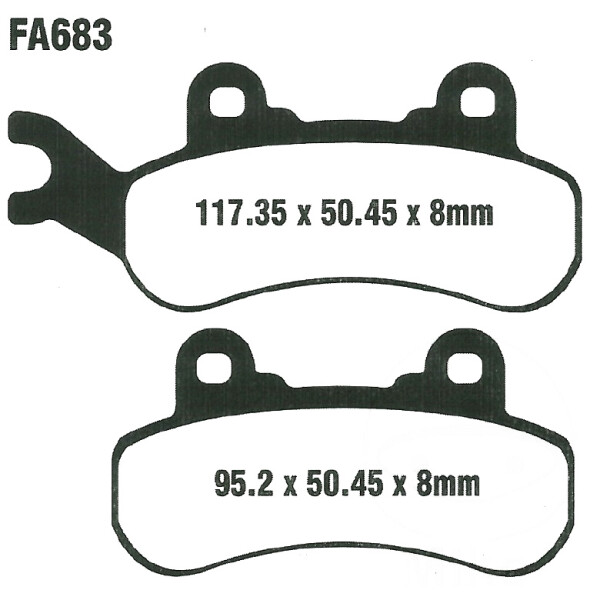 Bremsbelag (Bremsklotz) Standard EBC vorne/hinten