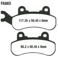 Bremsbelag (Bremsklotz) Standard EBC vorne/hinten pour le modèle :  