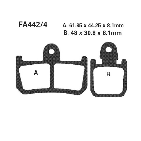 Bremsbelag (Bremsklotz) Sinter GPFAX EBC vorne für Yamaha V MAX 1700 ABS RP21 2013