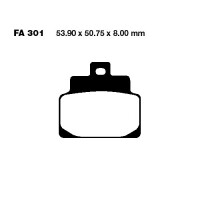 Bremsbelag (Bremsklotz) Standard Scooter EBC vorne/hinten for Model:  