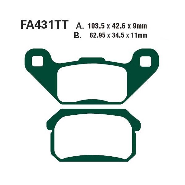 Bremsbelag (Bremsklotz) Standard EBC hinten