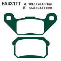 Bremsbelag (Bremsklotz) Standard EBC hinten pour le modèle :  