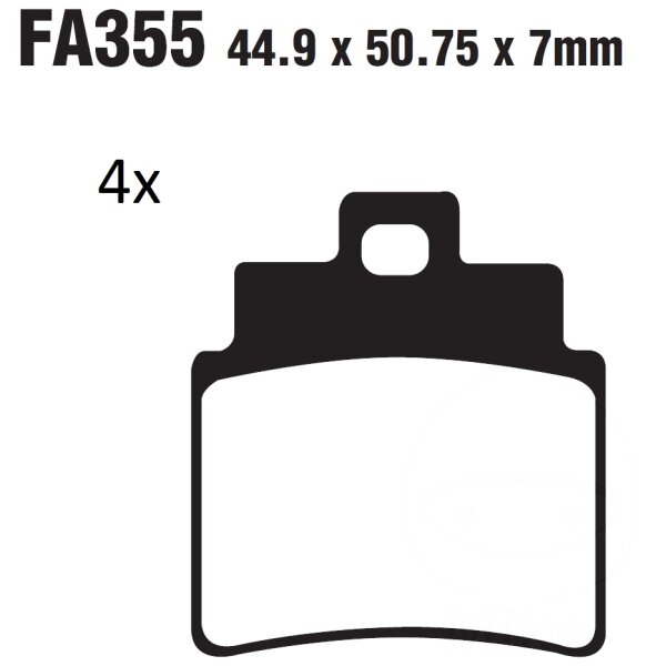 Bremsbelag (Bremsklotz) Standard Scooter EBC vorne/hinten