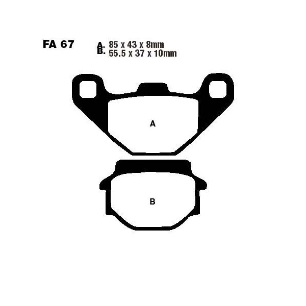 Bremsbelag (Bremsklotz) Standard EBC vorne/hinten