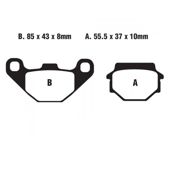 Bremsbelag (Bremsklotz) Standard EBC vorne/hinten