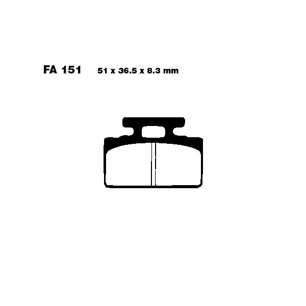 Bremsbelag (Bremsklotz) Standard Scooter EBC vorne