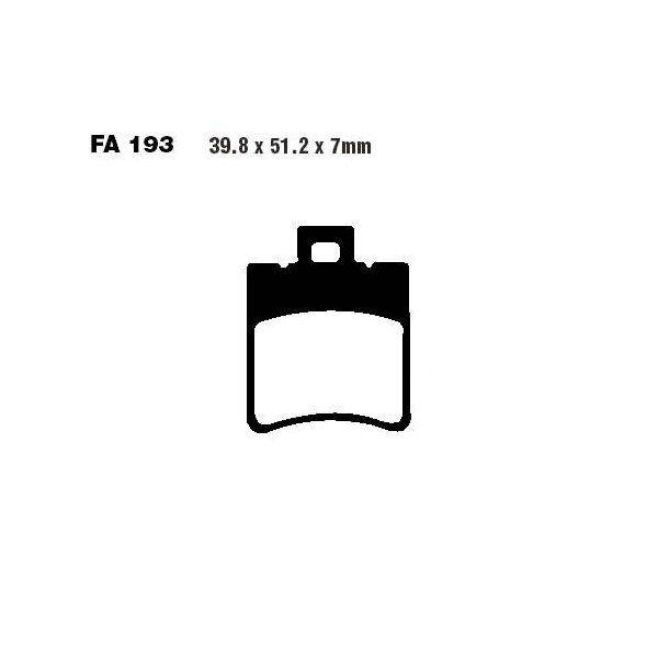 Bremsbelag (Bremsklotz) Standard Scooter EBC vorne/hinten vorne/hinten