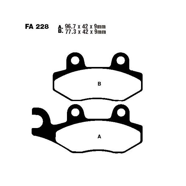 Bremsbelag (Bremsklotz) Standard EBC vorne/hinten