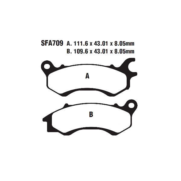 Bremsbelag (Bremsklotz) Standard Scooter EBC vorne/hinten